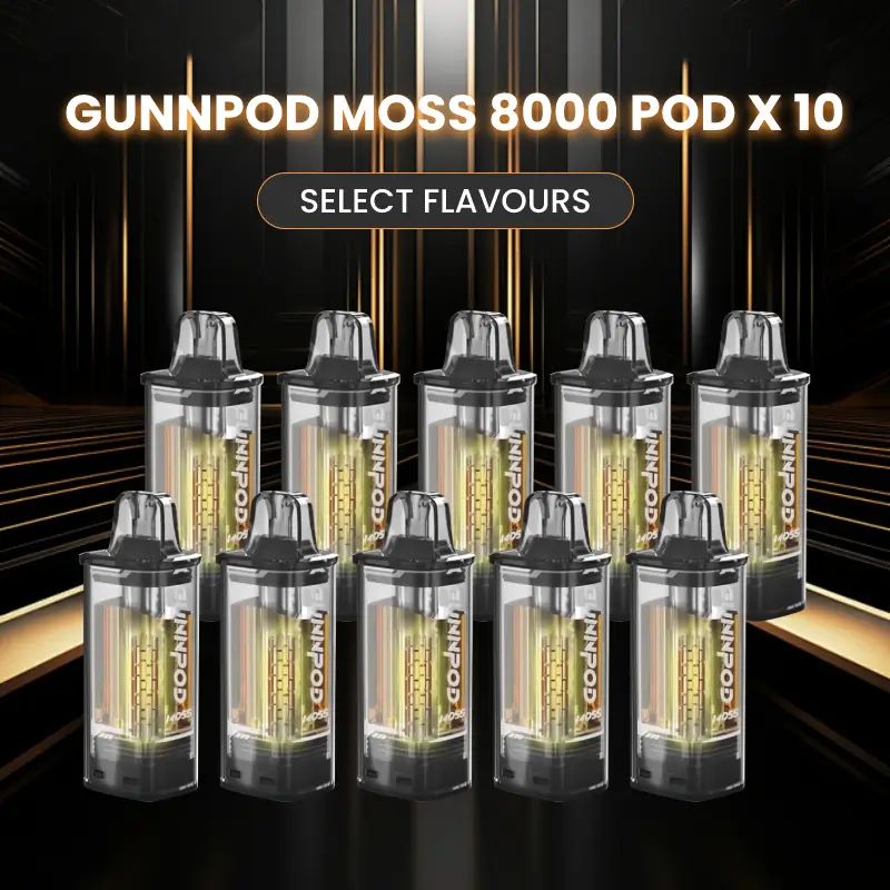 GUNNPOD-MOSS-8000-PUFFS-POD-X-10